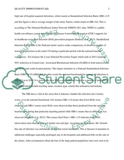 QI Initiative On Reducing Nosocomial Infections In Wards