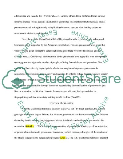 Gun Control and Laws