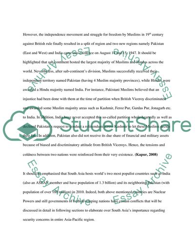 How Important Is South Asia to Security in the Broader Asia-Pacific Region