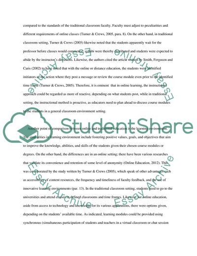 Comparison of Online and Traditional Education