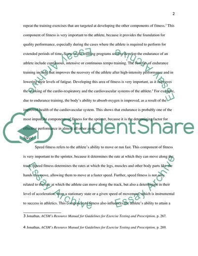 Training for Fitness and Sport