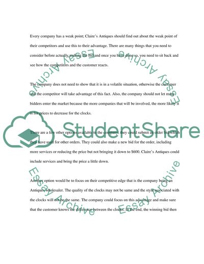 Type of Service of Claires Antiques