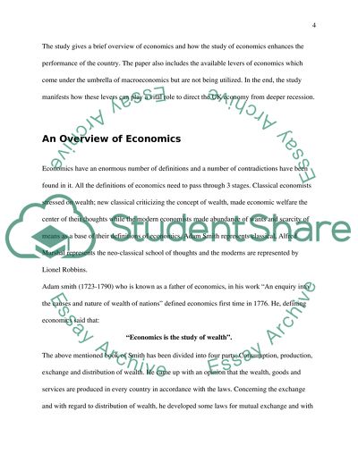 ECONOMOC LEVERS. A TOOL TO SAVE THE SHRINKING ECONOMY