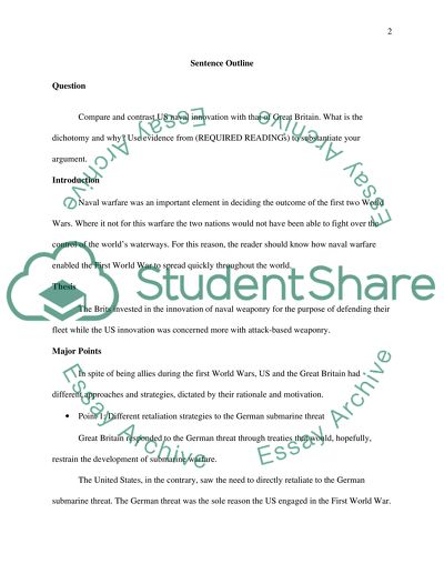 The United States and Great Britain Naval Innovation