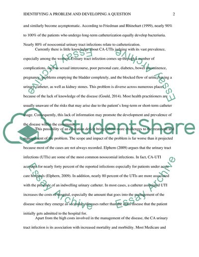 Identifying a Problem and Developing a question