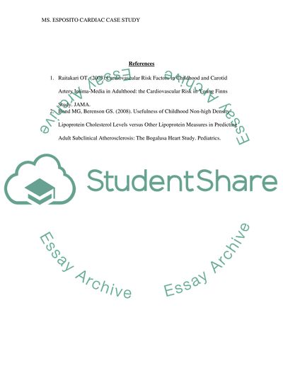 Ms. Esposito Cardiac Case Study