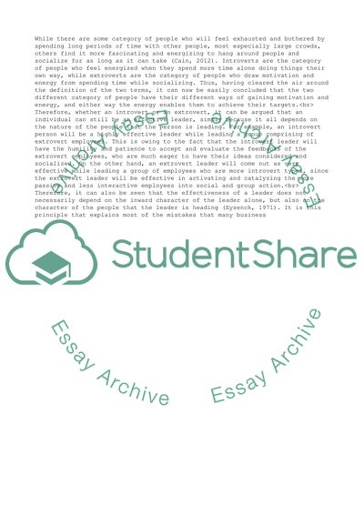 Best Leader: Introvert or Extrovert