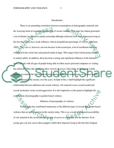 The Relationship between Pornography and Violence