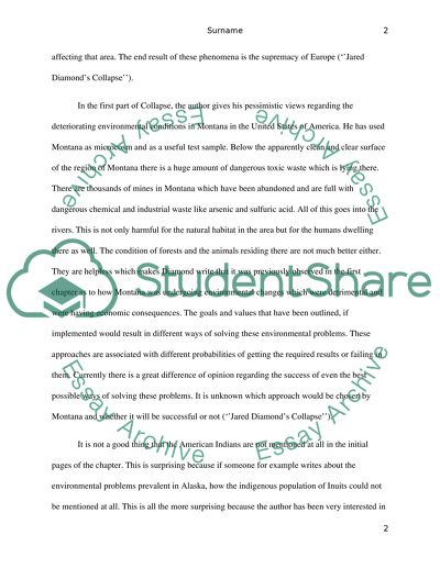Summary and Analysis of Collapses Chapter One