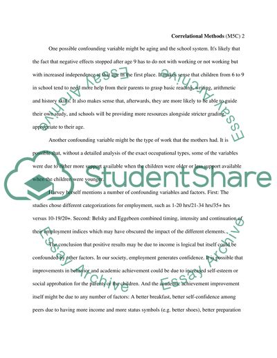 Correlational Methods (M5C)