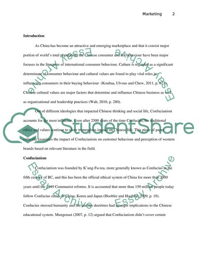 Analyzing the impact of Confucianism on customer behaviour and perception of western brands