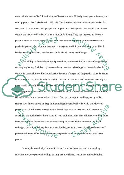 Of Mice And Men Feelings Alone Analysis