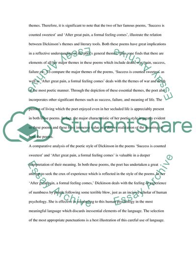 Comparison of Two Similar Poems by Dickinson