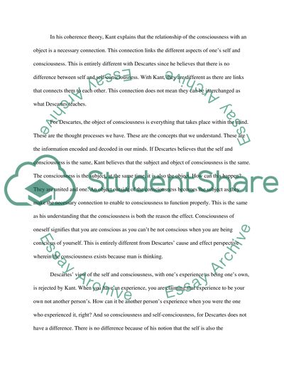 Rene Descartes Philosophical Statement