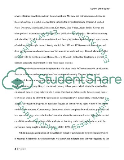 The Relationship Between School and Society