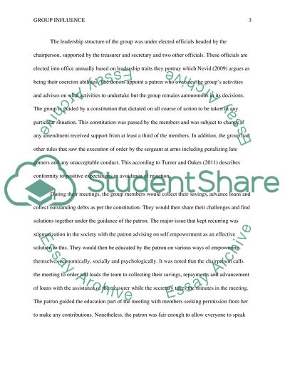 Group Influence Comprising of African Women Living with HIV/AIDS