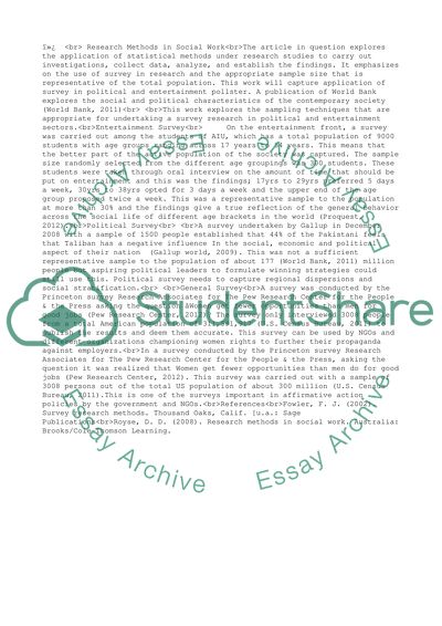 Research Methods in Social Work