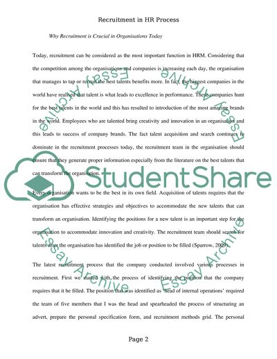 How does the HR literature inform the recruitment process