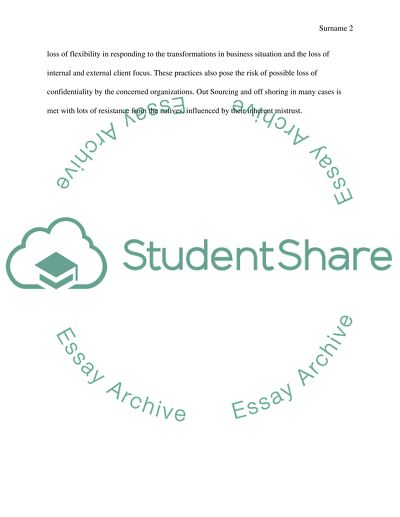 OUTSOURCING AND OFFSHORING