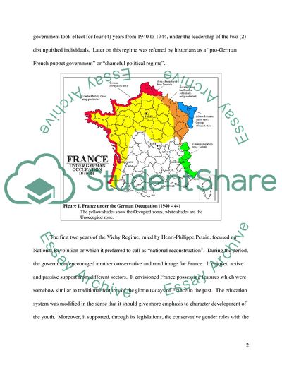 Vichy Regime Impact to France