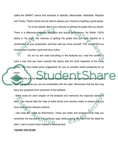 Preparing and Taking Exams