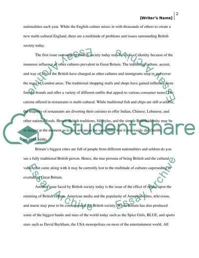 The Issues Facing British Society Today