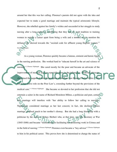 Florence Nightingale as one of the most powerful and influential women in history