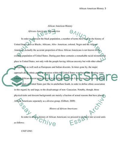 History of African Americans