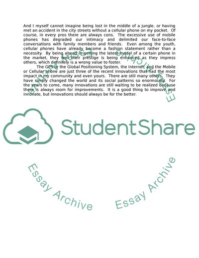 INNOVATIONS OF THE TWENTIETH CENTURY