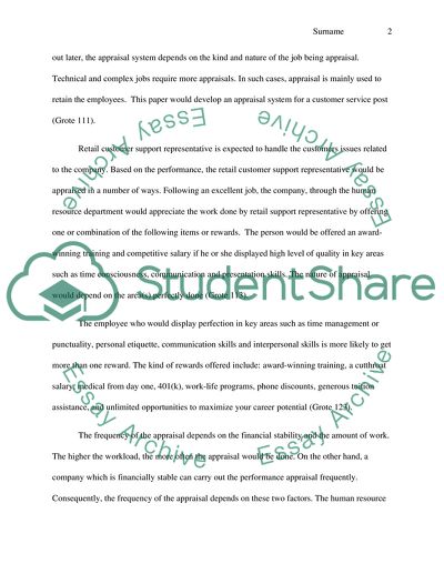 Performance Appraisal