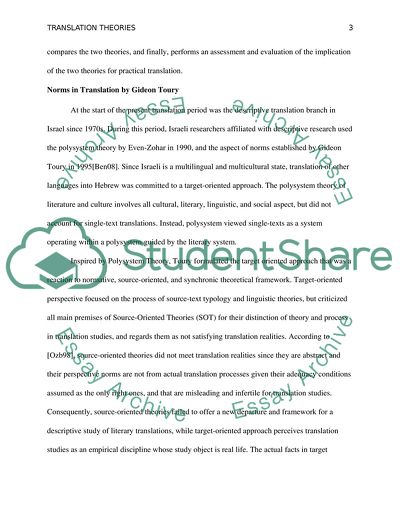 Compare and Contrast between Norms in Translation by Gideon Toury the Translators Invisibility Theory