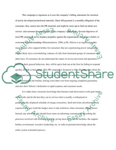 The Focus of the Public Relations Campaigns