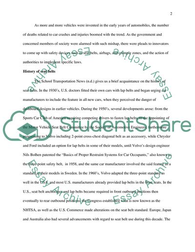 Car Safety Technology - from Past to Present