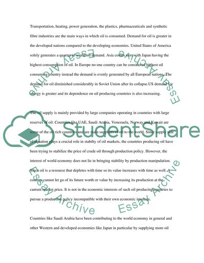 Political Economy of Oil