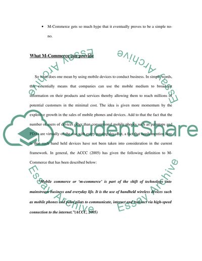 Emergence and Development of M-Commerce