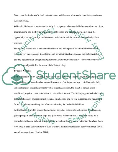 Conceptual Limitations of School Violence