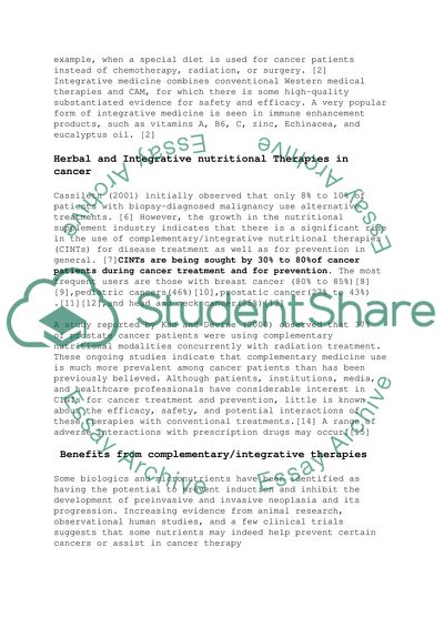 Complementary Therapies in the Health Care System