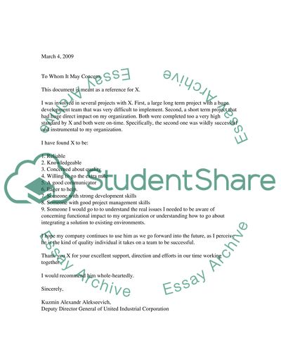 Recommendation letters