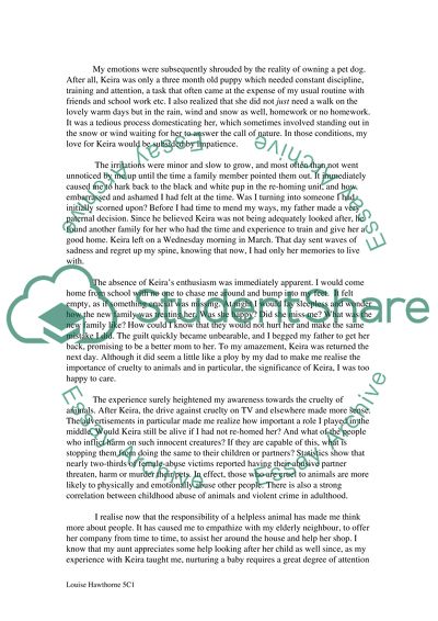 The Mistreatment is of Animals