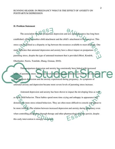 In Pregnancy What Is the Effect of Anxiety on Postpartum Depression