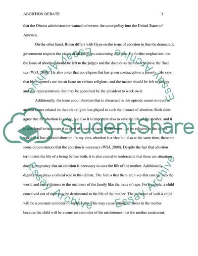 Argument about abortion