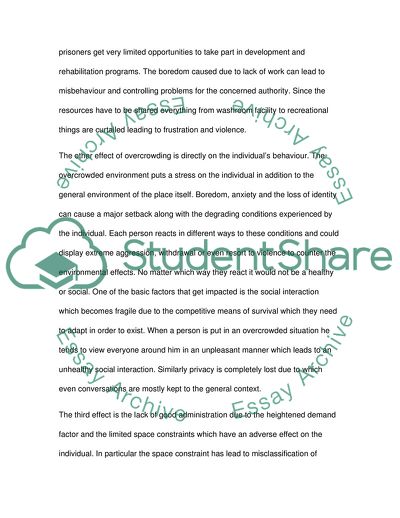 Overcrowding Problem in Prisons