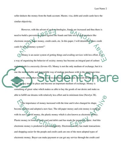 How Credit Cards Fit in Monetary System