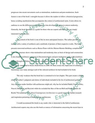 Talk about contemporary architecture by gilles de bure