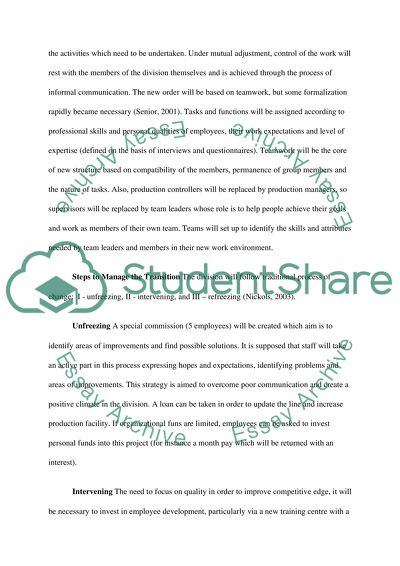 New Organizational Structure