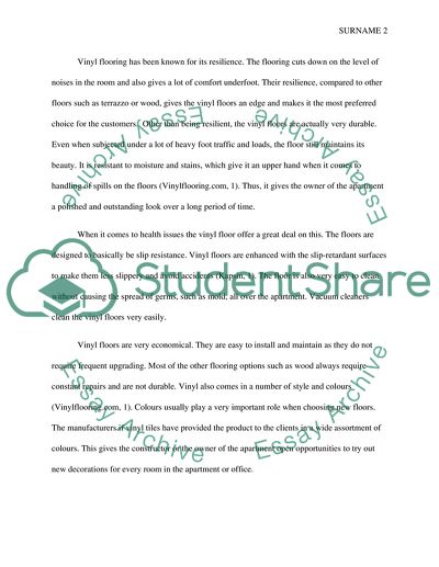 Product use for a resendential application