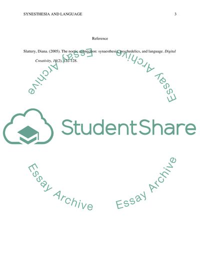 Synesthesia and language