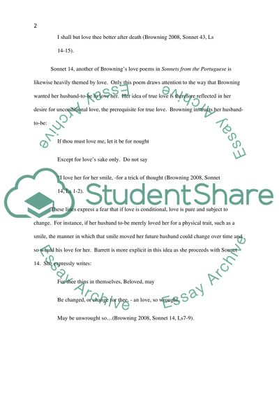 Love in the Poetry of Elizabeth Barrett Browning