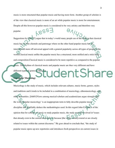 Classical and Popular Music: Appropriateness of Academic Consideration of Study Methods