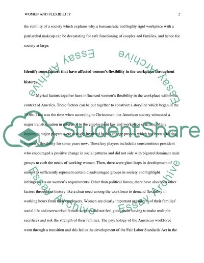 Women and Flexibility in the Workplace